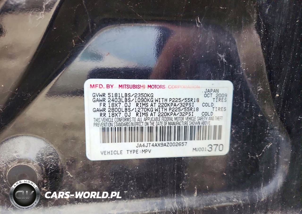 2010 Mitsubishi Outlander Xls VIN:JA4JT4AX9AZ002657 - 13