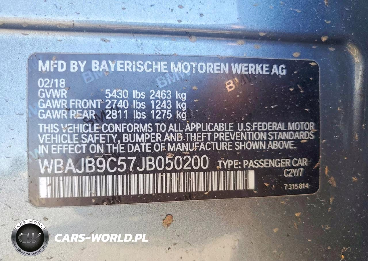 2018 BMW M550Xi VIN:WBAJB9C57JB050200 - 12