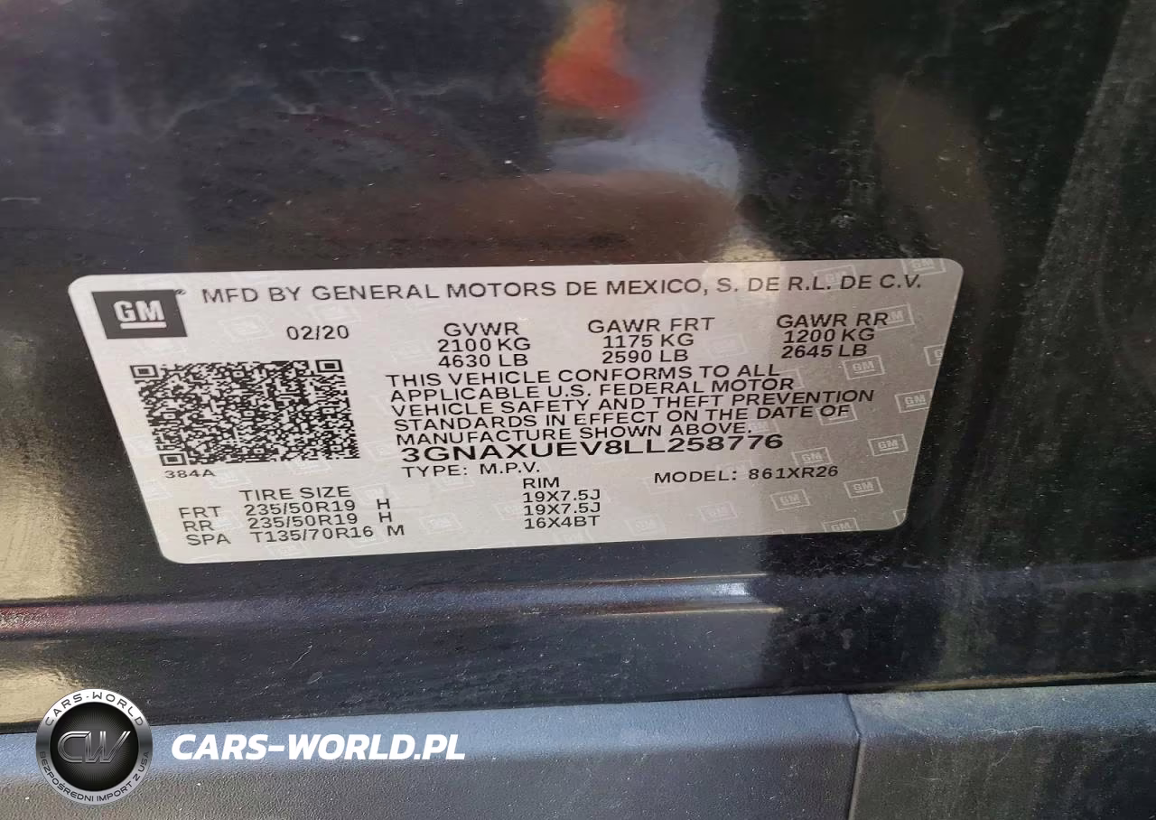 2020 Chevrolet Equinox Lt VIN:3GNAXUEV8LL258776 - 13