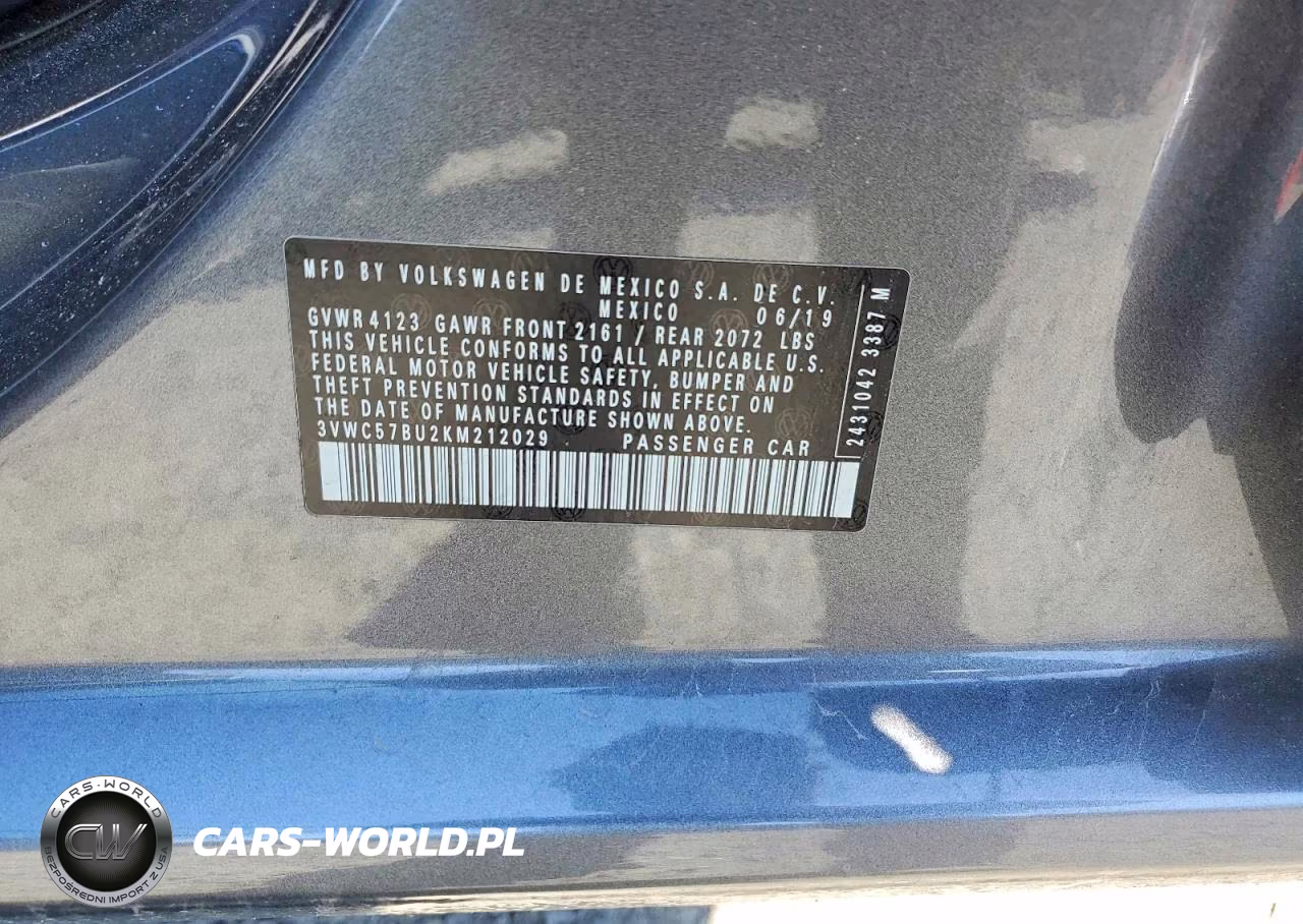 2019 Volkswagen Jetta S VIN:3VWC57BU2KM212029 - 13