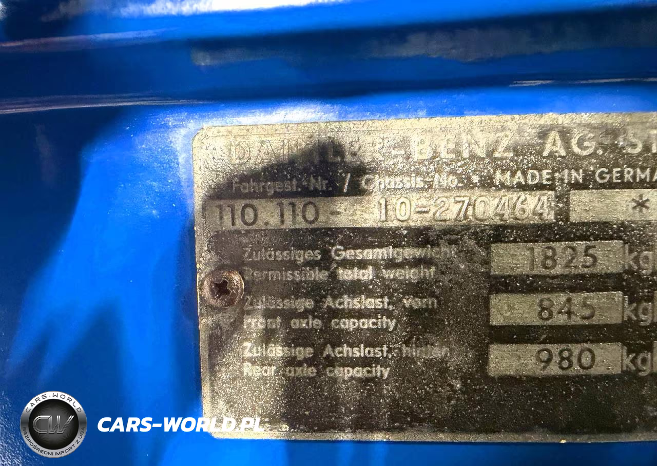 1966 Mercedes-Benz 230 Automatic VIN:11011010270464 - 10