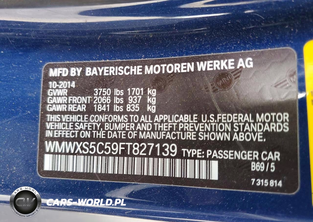 2015 Mini Cooper VIN:WMWXS5C59FT827139 - 12