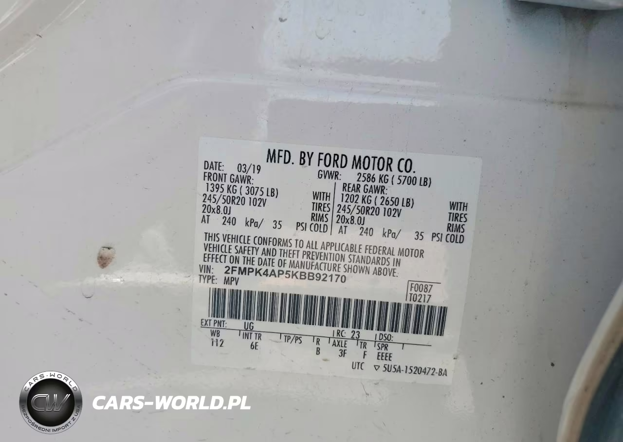 2019 Ford Edge St VIN:2FMPK4AP5KBB92170 - 14