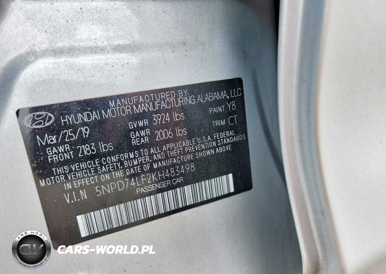 2019 Hyundai Elantra Se VIN:5NPD74LF2KH483498 - 13