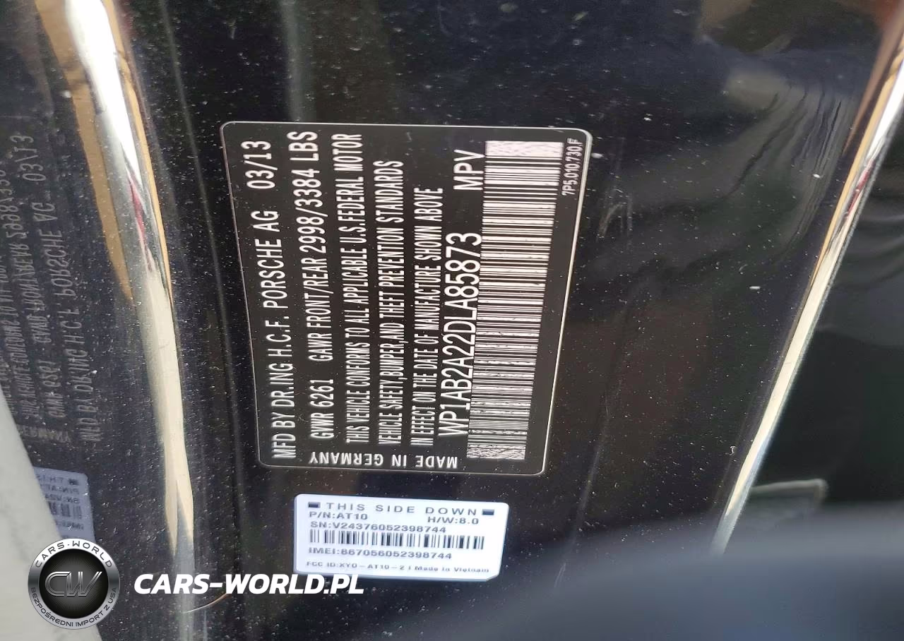2013 Porsche Cayenne S VIN:WP1AB2A22DLA85873 - 12