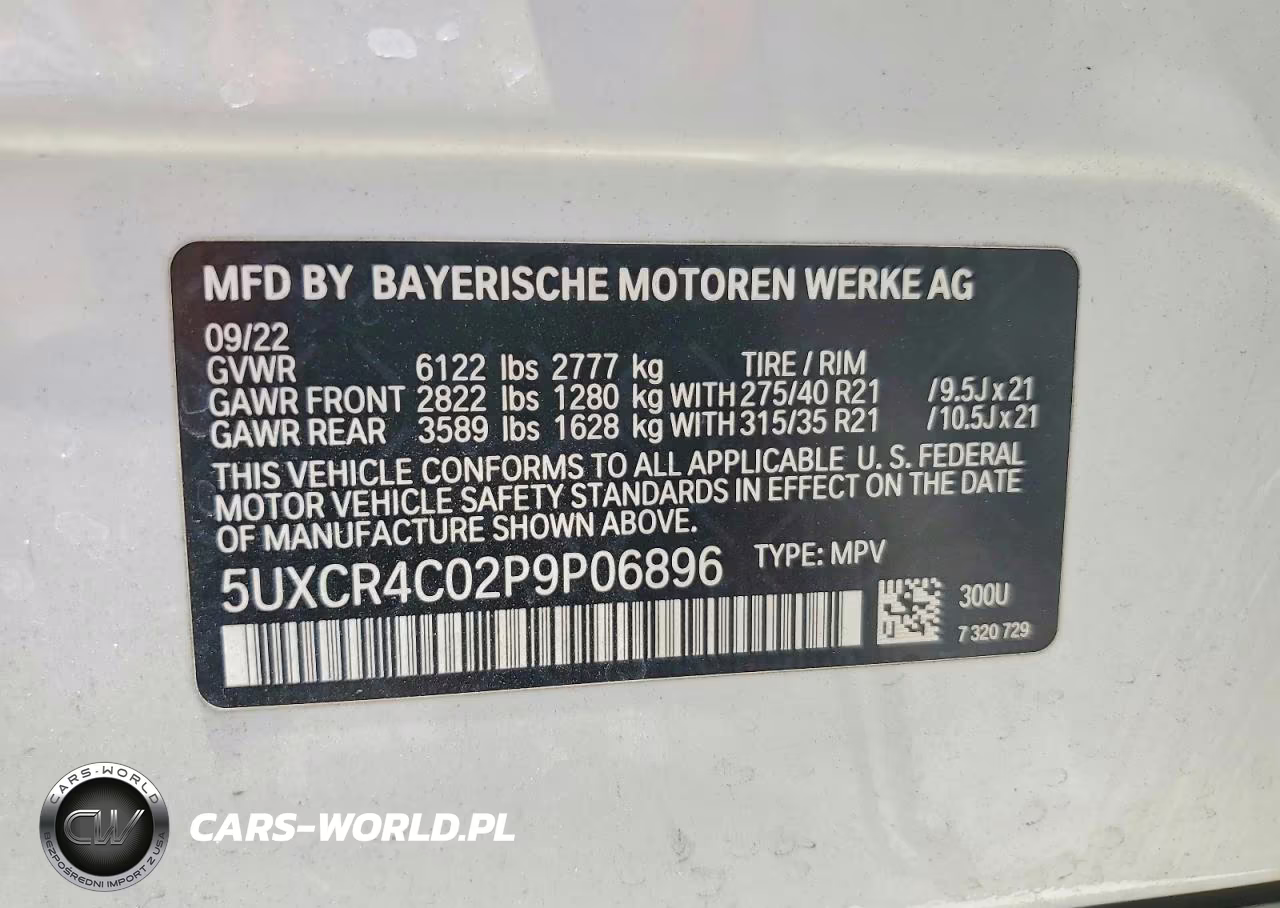 2023 BMW X5 Sdrive 40I VIN:5UXCR4C02P9P06896 - 13