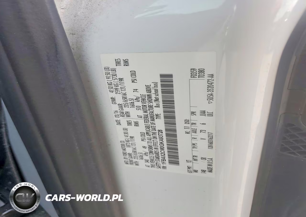2016 Ford Trans 350 VIN:1FBAX2CM0GKA93728 - 13