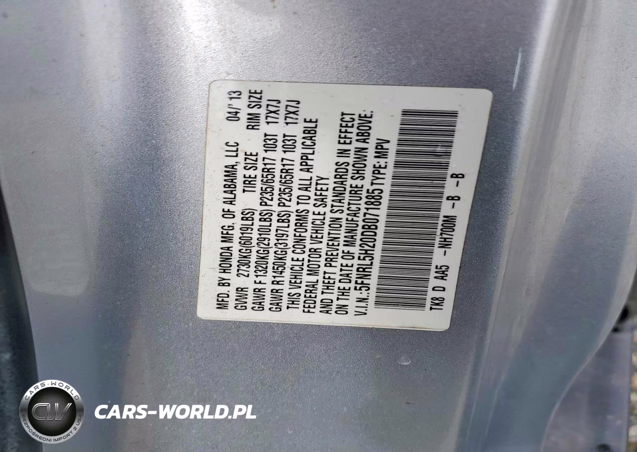 2013 Honda Odyssey Lx VIN:5FNRL5H20DB071885 - 13
