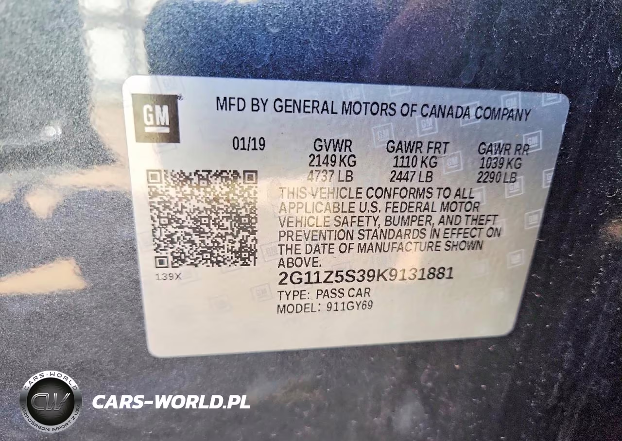 2019 Chevrolet Impala Lt VIN:2G11Z5S39K9131881 - 12