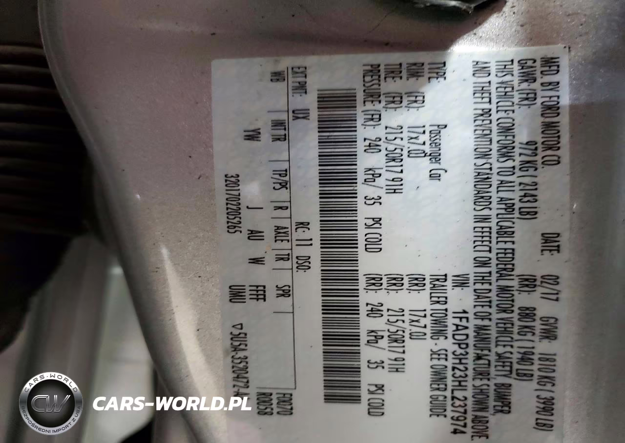 2017 Ford Focus Sel VIN:1FADP3H23HL237974 - 12
