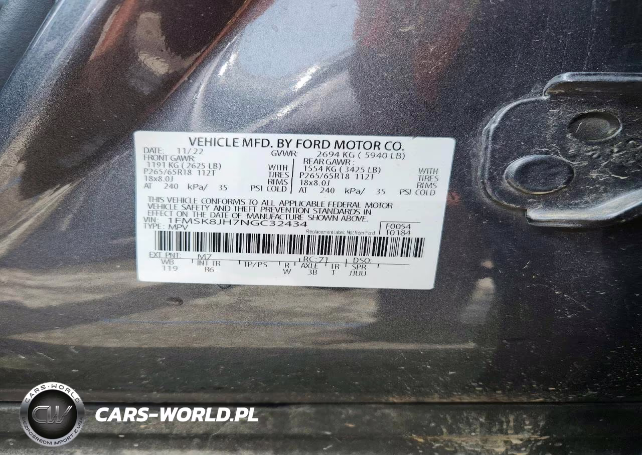 2022 Ford Explorer Timberline VIN:1FMSK8JH7NGC32434 - 13