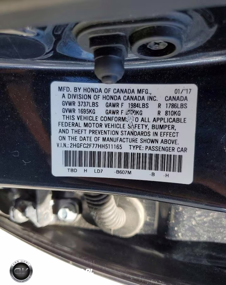 2017 Honda Civic Ex VIN:2HGFC2F77HH511165 - 12