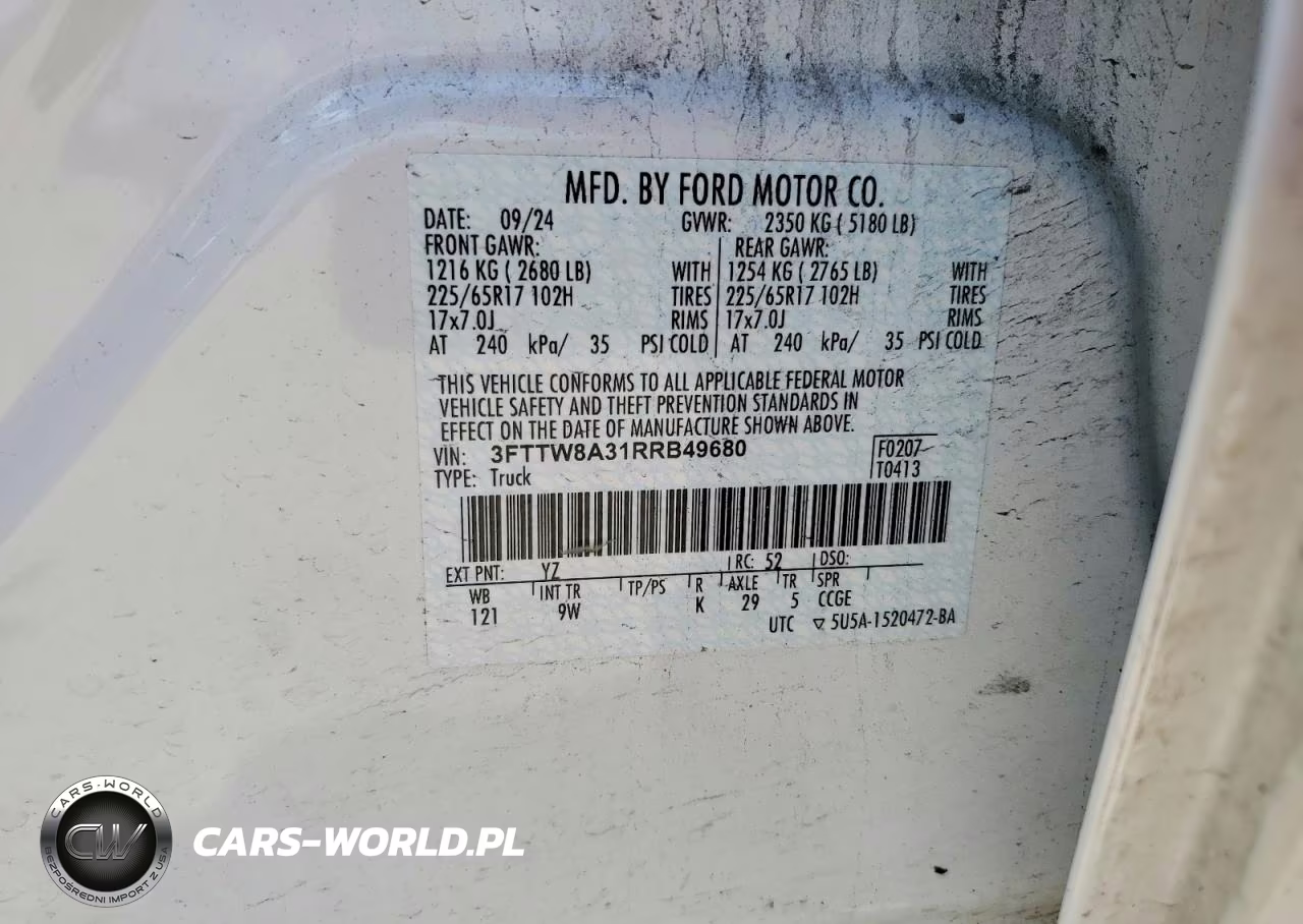 2024 Ford Maverick Xl VIN:3FTTW8A31RRB49680 - 12