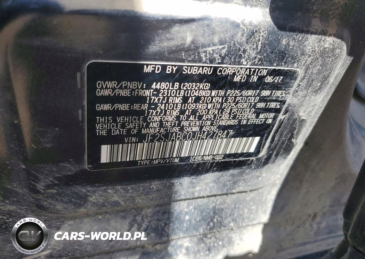 2018 Subaru Forester 2.5I VIN:JF2SJABC0JH427847 - 13