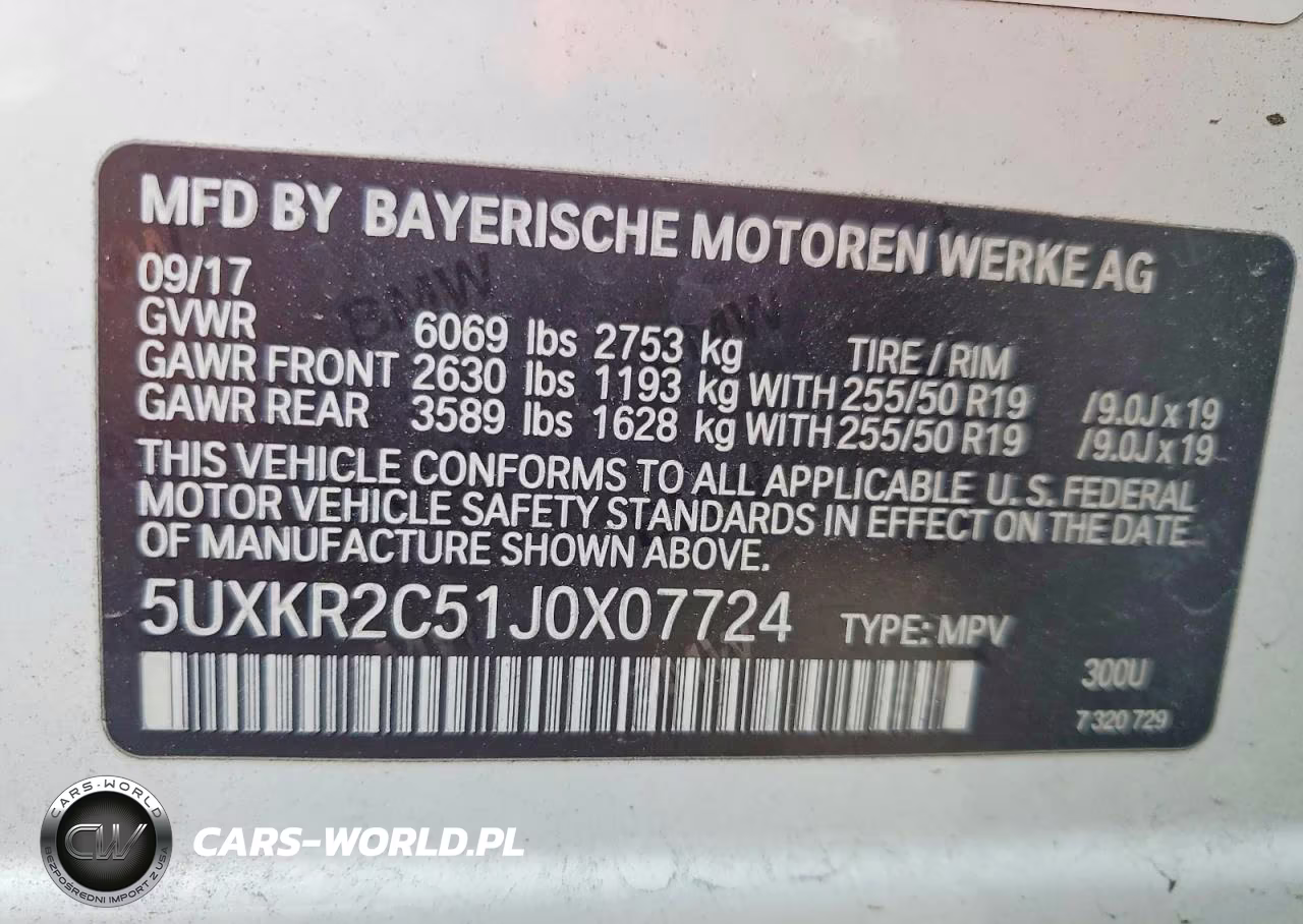 2018 BMW X5 VIN:5UXKR2C51J0X07724 - 12