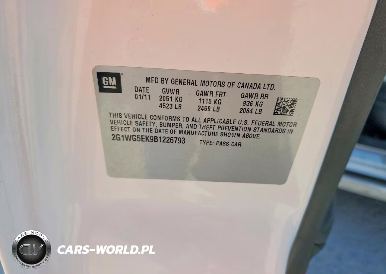 2011 Chevrolet Impala Lt VIN:2G1WG5EK9B1226793 - 12