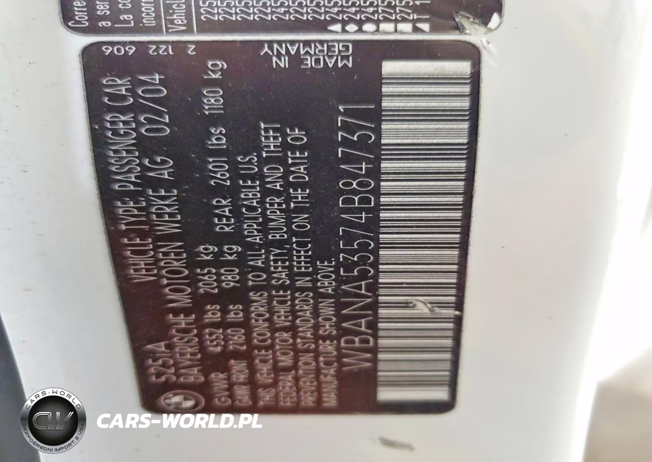 2004 BMW 525 I VIN:WBANA53574B847371 - 13