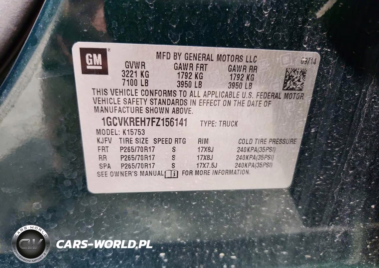 2015 Chevrolet Silverado K1500 Lt VIN:1GCVKREH7FZ156141 - 12