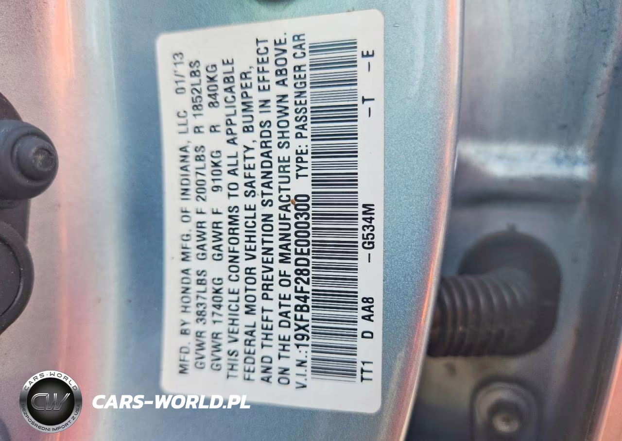 2013 Honda Civic Hybrid VIN:19XFB4F28DE000300 - 12