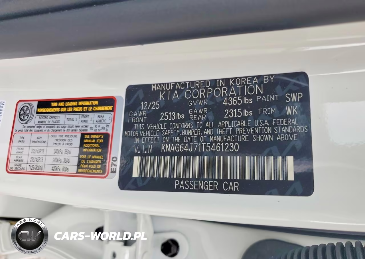 2026 Kia K5 Gt Line VIN:KNAG64J71T5461230 - 12