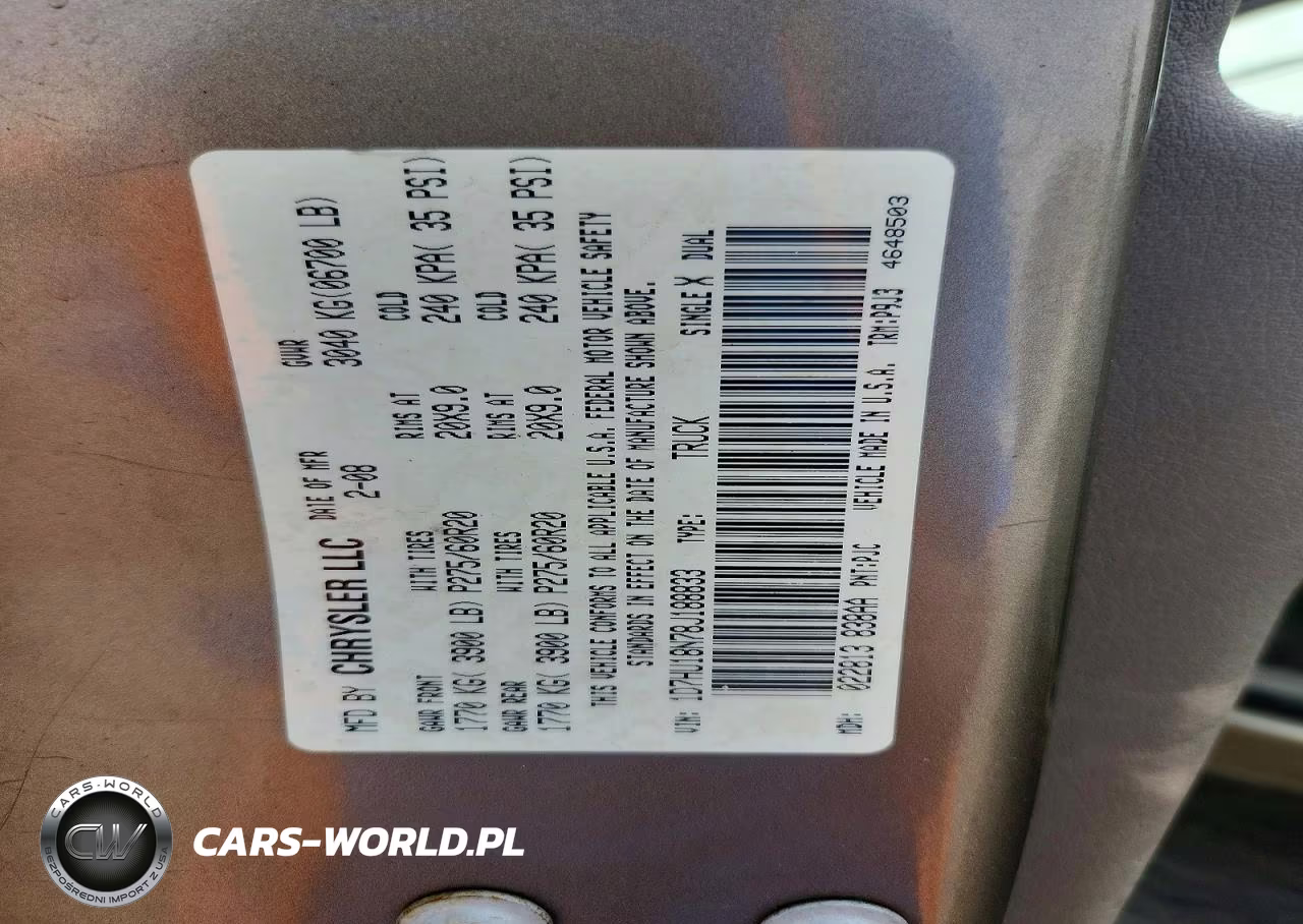 2008 Dodge Ram 1500 St VIN:1D7HU18N78J188833 - 12