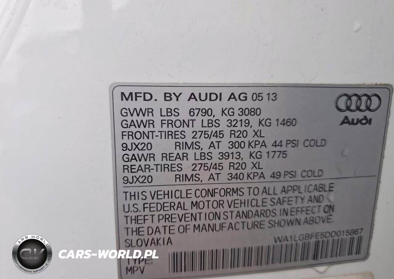 2013 Audi Q7 Premium Plus VIN:WA1LGBFE5DD015867 - 12
