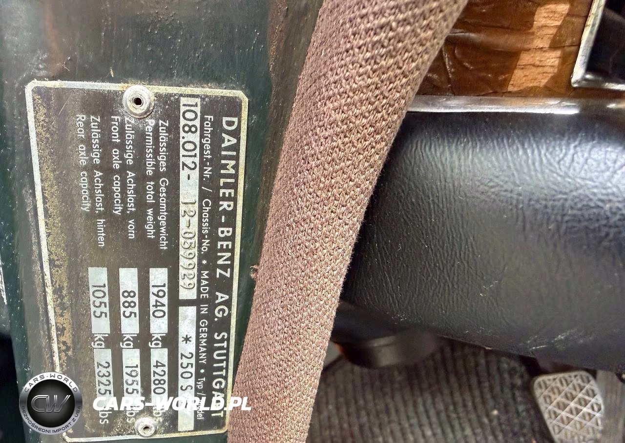 1968 Mercedes-Benz 250S VIN:10801212059929 - 10