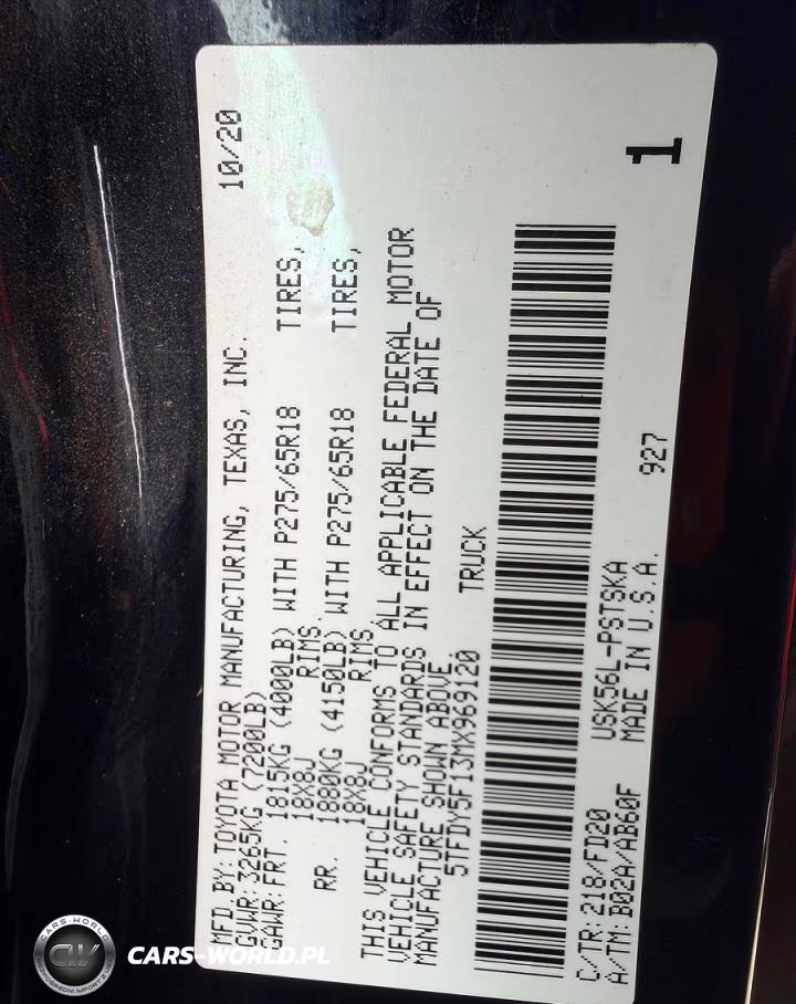 2021 Toyota Tundra Sr5 VIN:5TFDY5F13MX969120 - 10