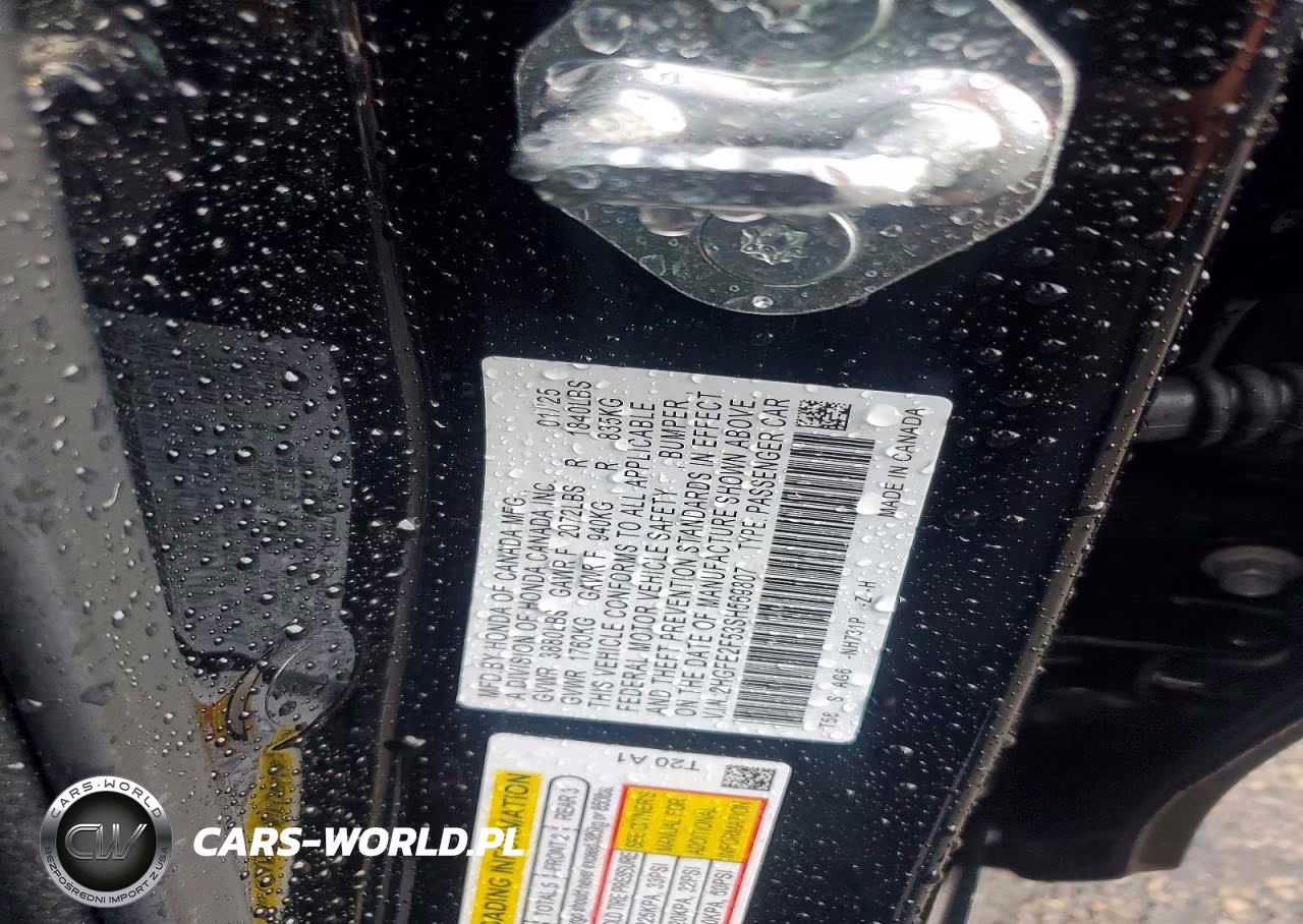 2025 Honda Civic Sport VIN:2HGFE2F53SH569807 - 12