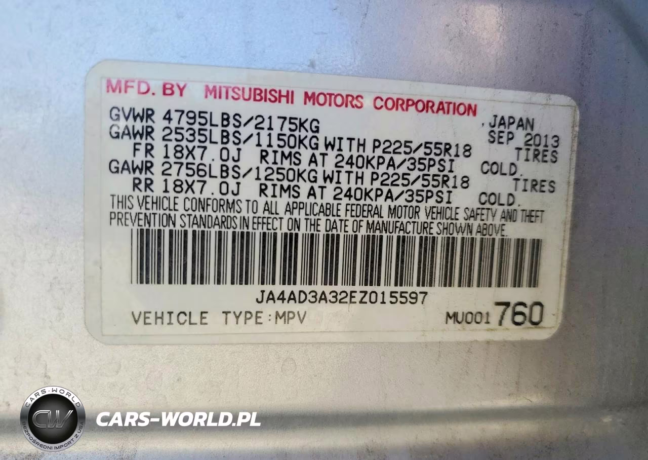 2014 Mitsubishi Outlander VIN:JA4AD3A32EZ015597 - 12