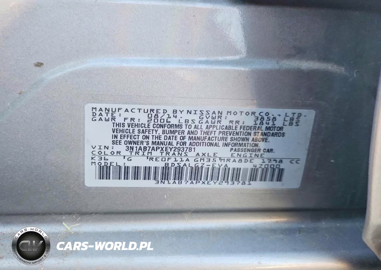 2014 Nissan Sentra Sl VIN:3N1AB7APXEY293781 - 12