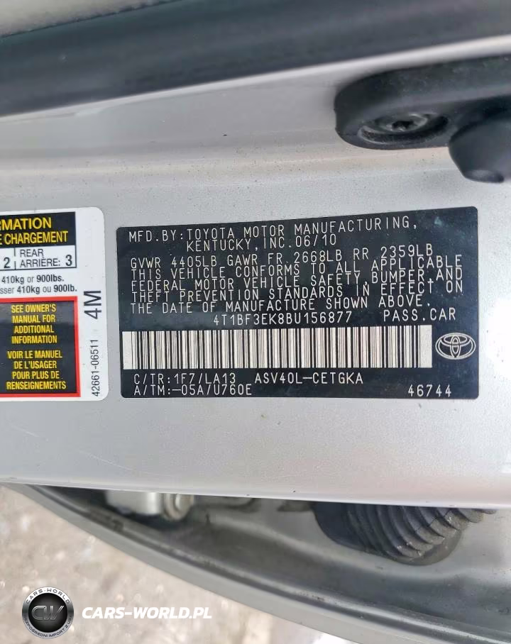 2011 Toyota Camry Xle VIN:4T1BF3EK8BU156877 - 12