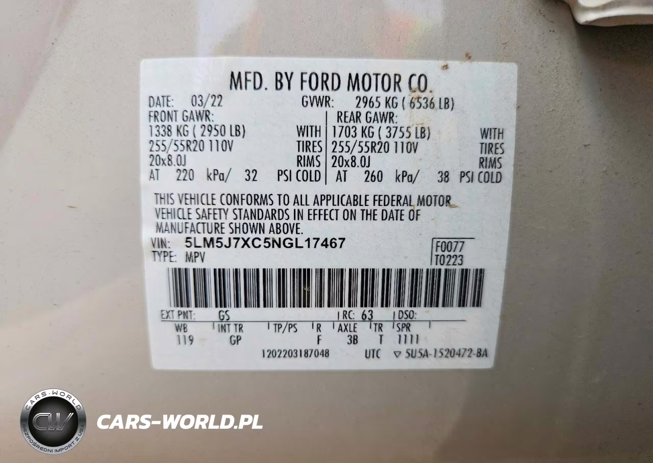 2022 Lincoln Aviator Reserve VIN:5LM5J7XC5NGL17467 - 13