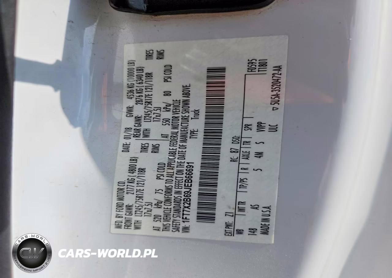 2018 Ford F250 Super Duty VIN:1FT7X2B69JEB66691 - 12