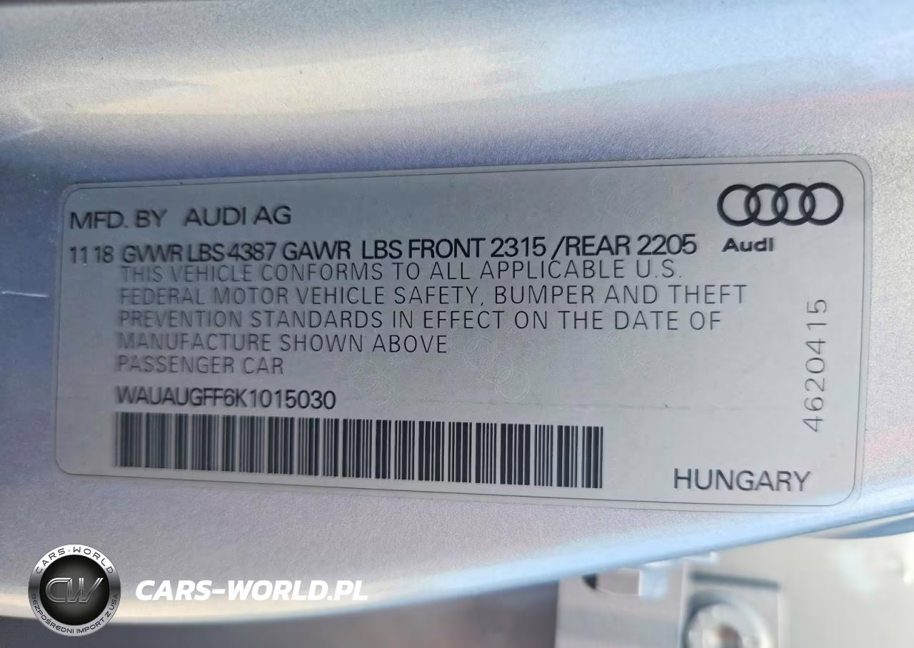 2019 Audi A3 Premium VIN:WAUAUGFF6K1015030 - 12