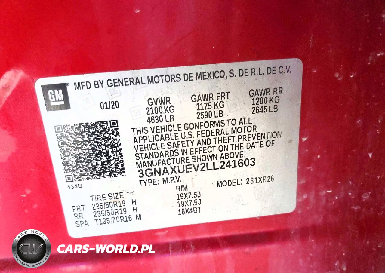 2020 Chevrolet Equinox Lt VIN:3GNAXUEV2LL241603 - 13