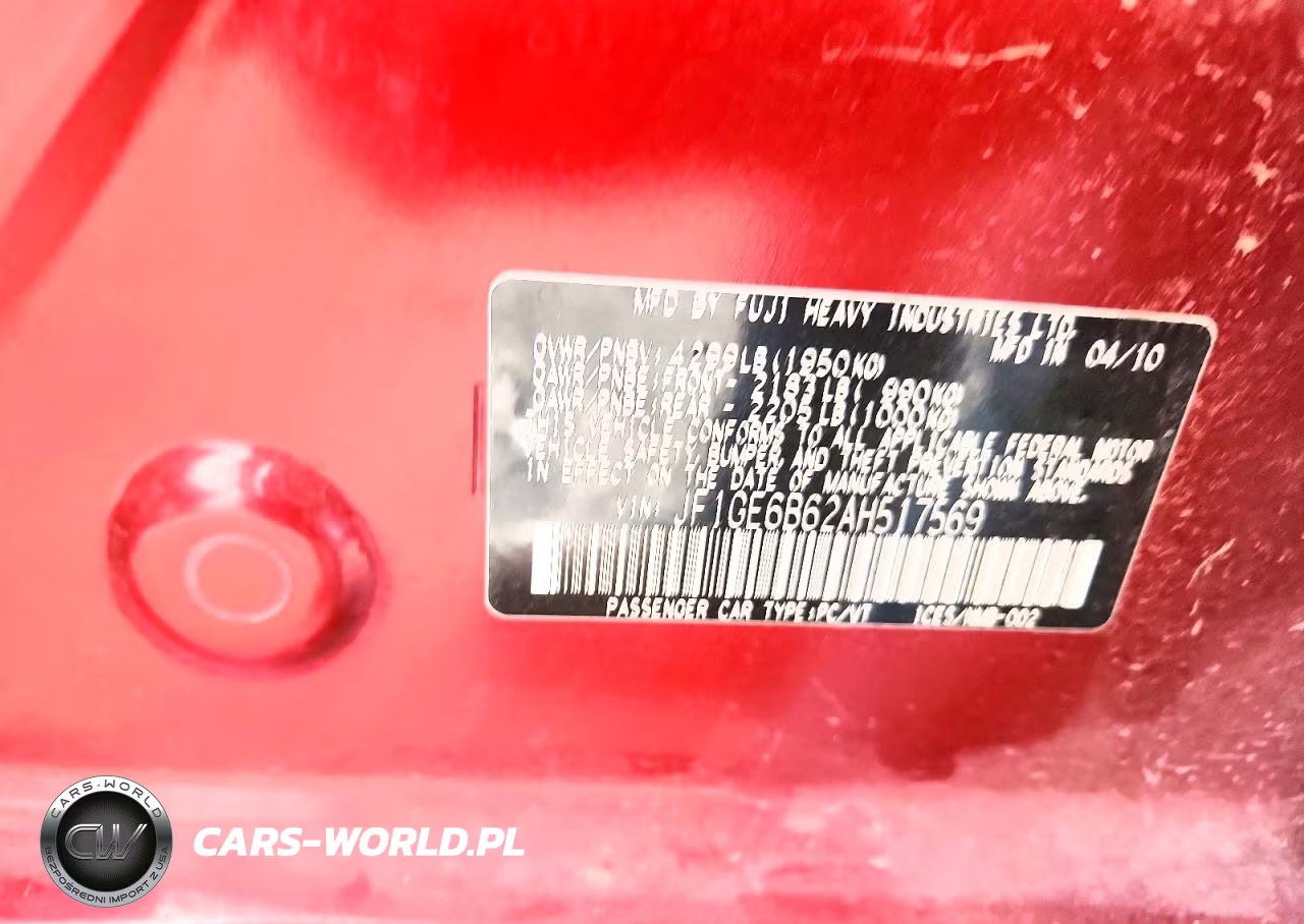 2010 Subaru Impreza 2.5I Premium VIN:JF1GE6B62AH517569 - 13