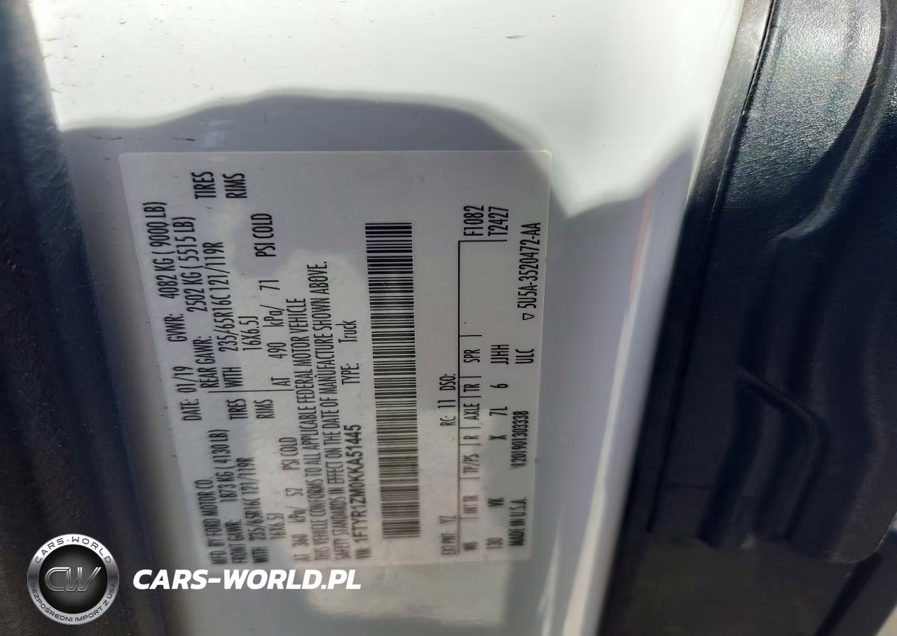 2019 Ford Econo 250 VIN:1FTYR1ZM0KKA51445 - 13