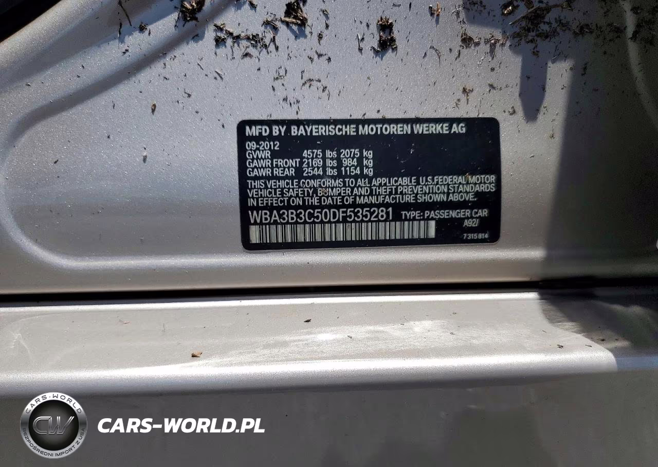 2013 BMW 328 Xi VIN:WBA3B3C50DF535281 - 12