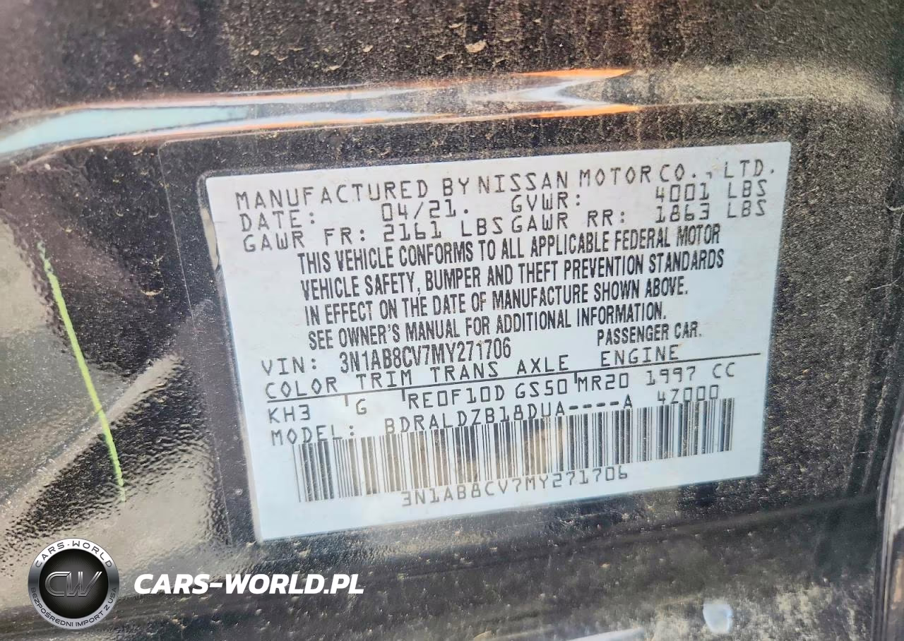 2021 Nissan Sentra Sv VIN:3N1AB8CV7MY271706 - 12
