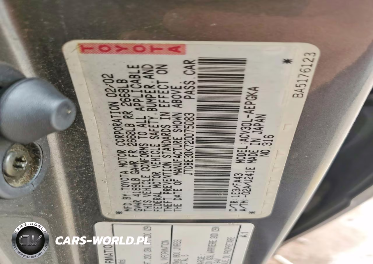 2002 Toyota Camry Xle VIN:JTDBE30K720075083 - 12