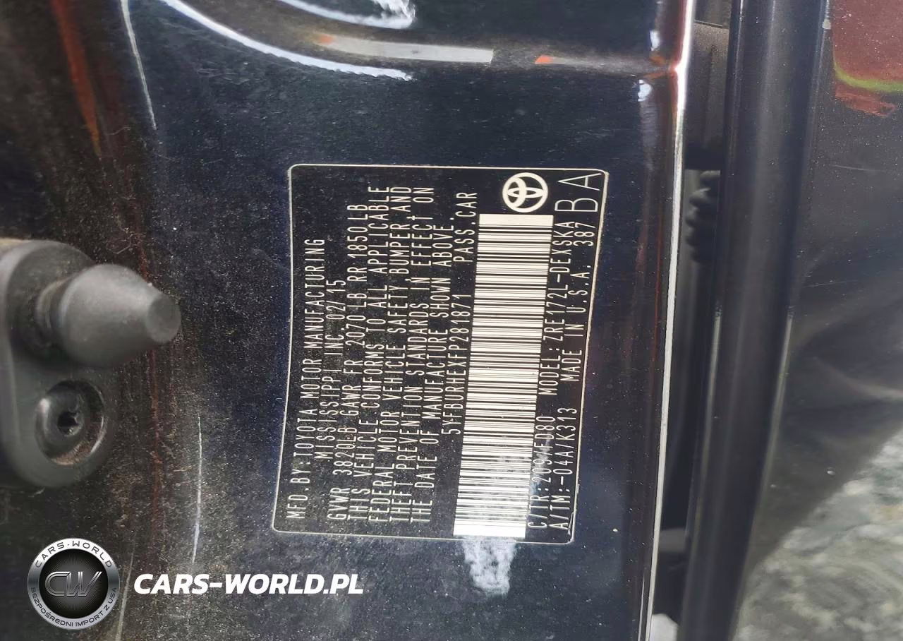 2015 Toyota Corolla S Plus VIN:5YFBURHEXFP281871 - 12