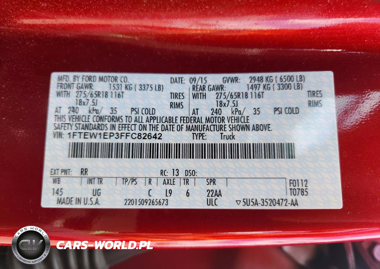 2015 Ford F150 VIN:1FTEW1EP3FFC82642 - 13