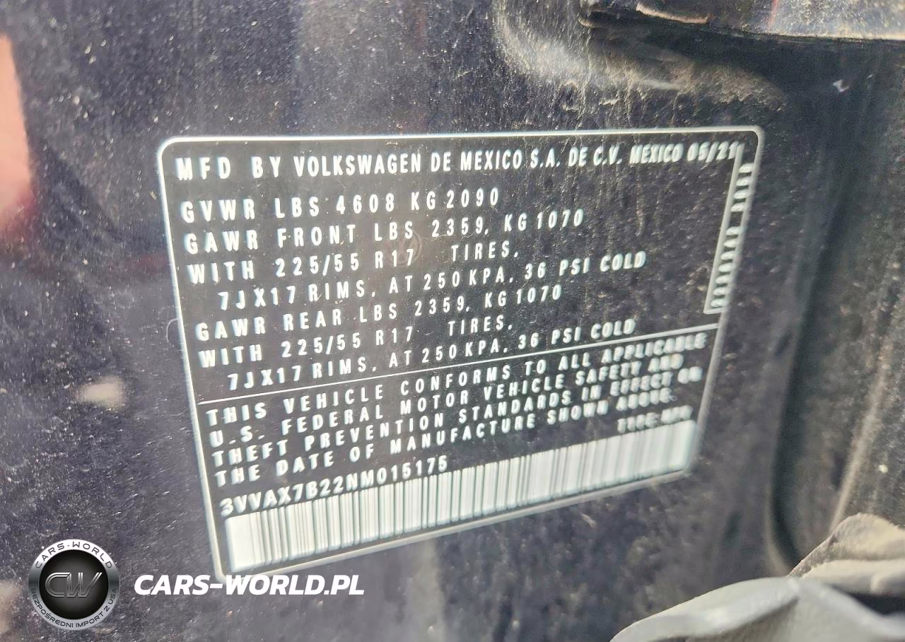 2022 Volkswagen Taos S VIN:3VVAX7B22NM015175 - 13