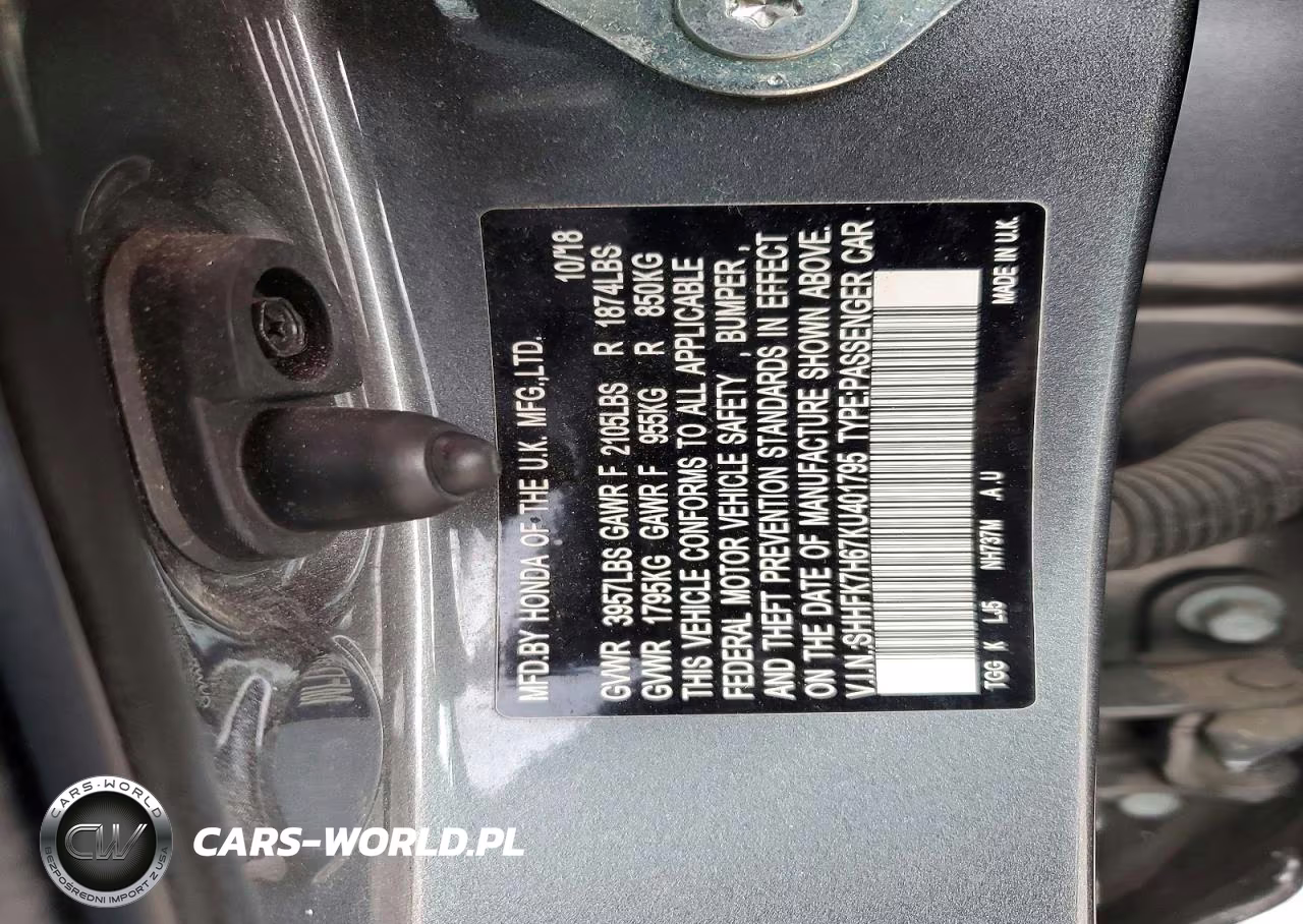 2019 Honda Civic Ex VIN:SHHFK7H67KU401795 - 12