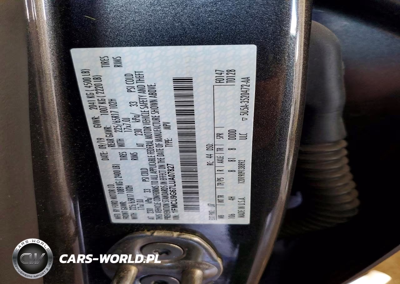2020 Ford Escape Se VIN:1FMCU9G67LUA07827 - 13