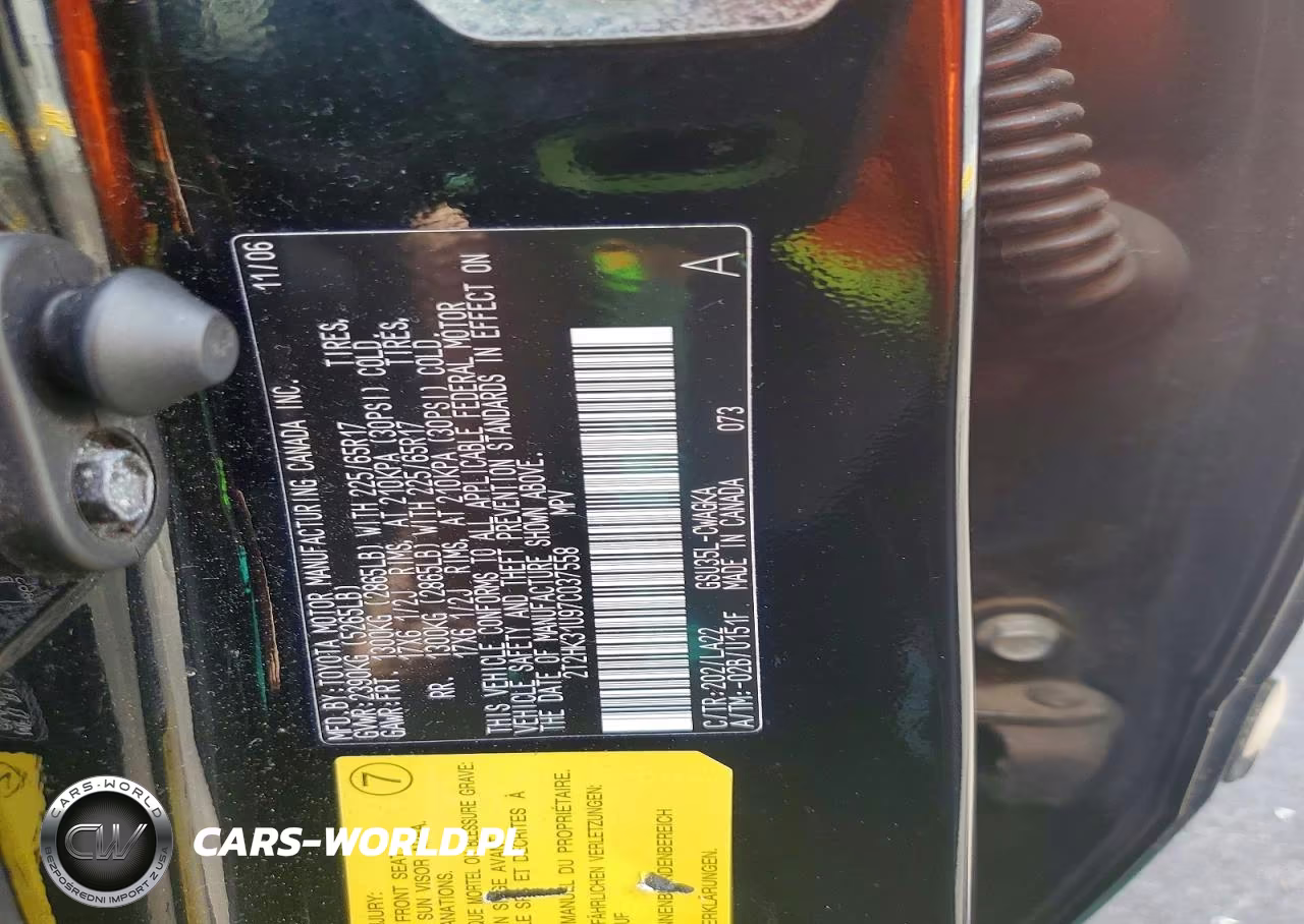 2007 Lexus Rx 350 VIN:2T2HK31U97C037558 - 12