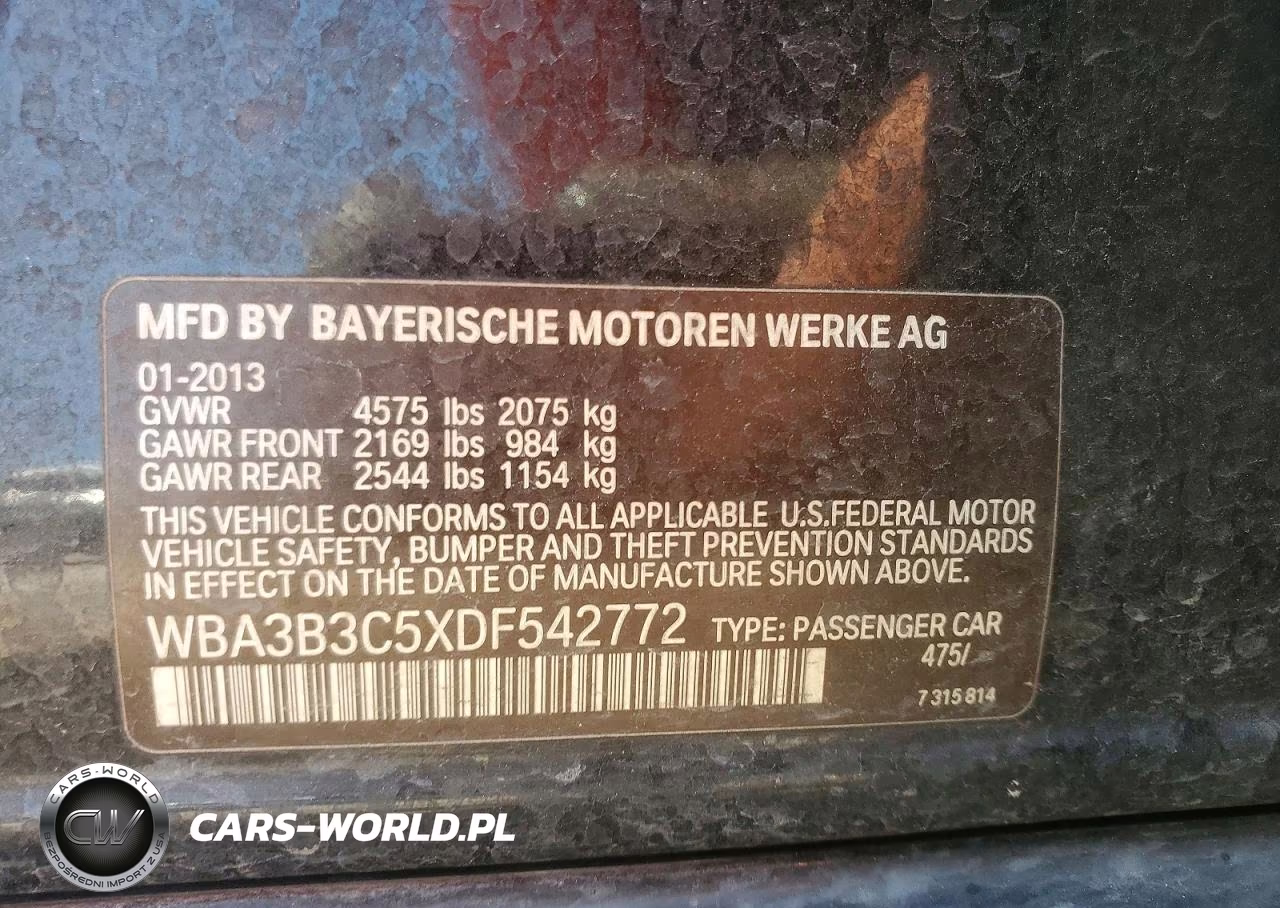 2013 BMW 328 Xi VIN:WBA3B3C5XDF542772 - 12