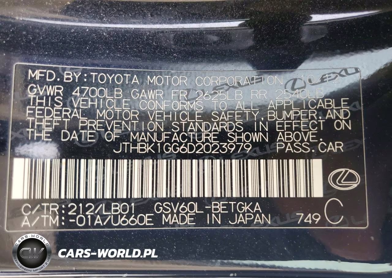 2013 Lexus Es 350 VIN:JTHBK1GG6D2023979 - 12