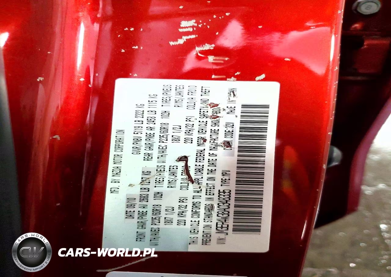 2010 Mazda Cx-7 VIN:JM3ER4W38A0348335 - 12